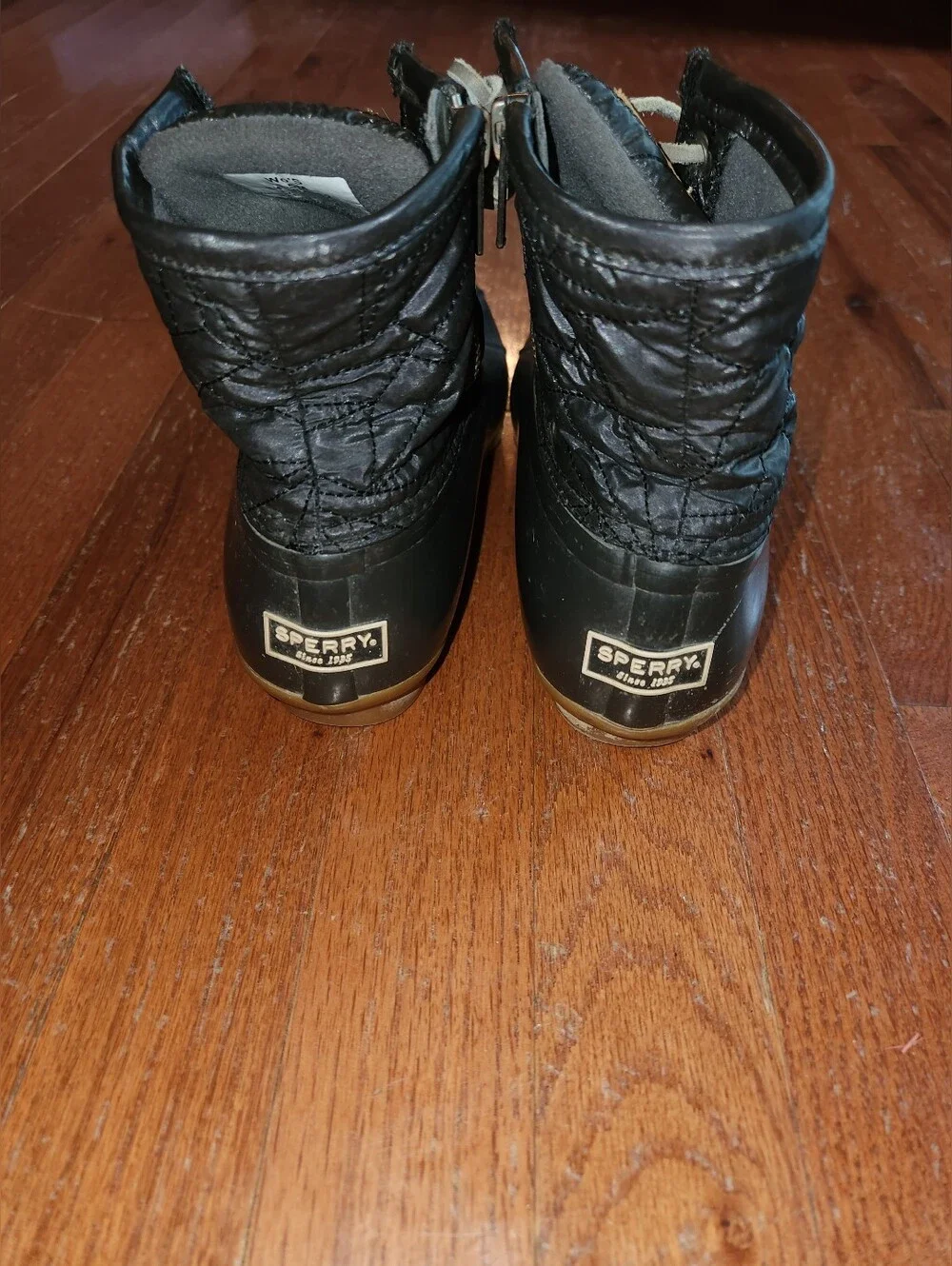 Sperry Women’s Black Duck Boots - Quilted Upper